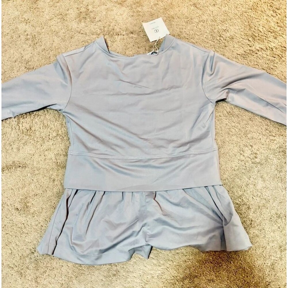 Cicy Bell Gray Short Sleeve Romper Shorts One Piece Large NWT